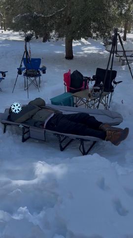 Customer photo for Adjustable Folding Camping Cot