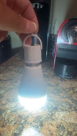 Customer photo for Rechargeable Emergency LED Light Bulbs 10-Pack