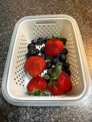 Customer photo for 5-Piece Fridge Organizer Containers - 2 Sets