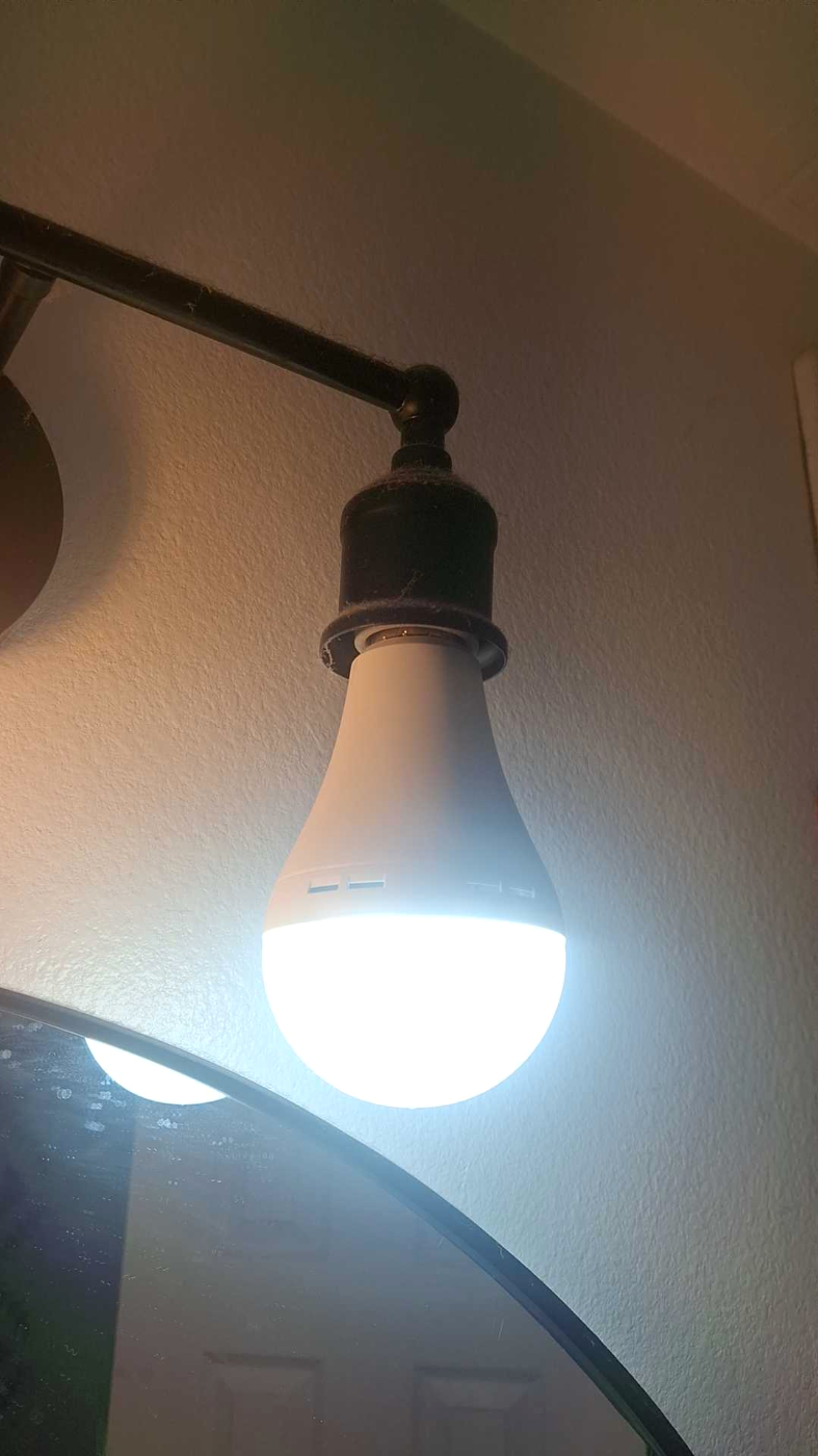 Customer photo for Rechargeable LED Emergency Light Bulbs Bundle