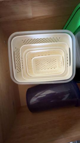 Customer photo for 5-Piece Fridge Organizer Containers - 2 Sets