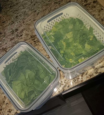 Customer photo for 5-Piece Fridge Organizer Containers - 2 Sets