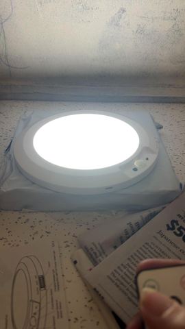Customer photo for Rechargeable Motion Sensor Ceiling Light Bundle