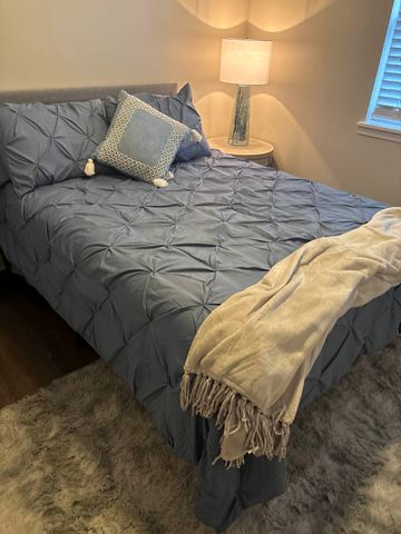 Customer photo for Queen Pintuck 7-Piece Comforter Set