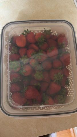 Customer photo for 5-Piece Fridge Organizer Containers - 2 Sets