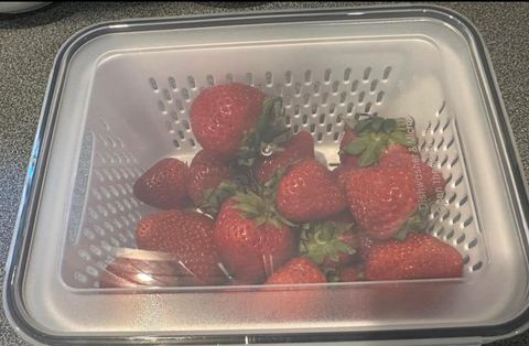 Customer photo for 5-Piece Fridge Organizer Containers - 2 Sets