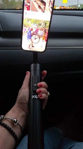 Customer photo for Magnetic Phone Tripod with HaloGlow Light BOGO Bundle