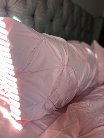 Customer photo for Queen Pintuck 7-Piece Comforter Set