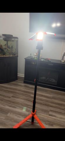 Customer photo for Rechargeable Tripod Camping Lantern with Remote
