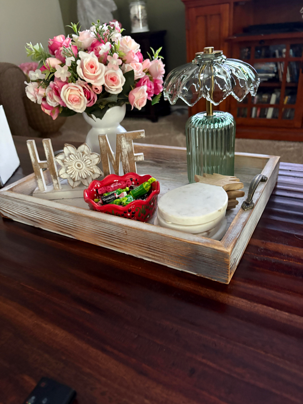 Customer photo for Cordless Flower Crystal Table Lamp Bundle