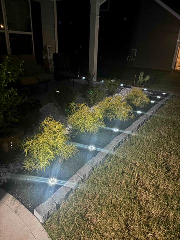 Customer photo for 24-Pack Solar Ground Lights