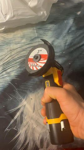 Customer photo for 12V Mini Cordless Angle Grinder BOGO