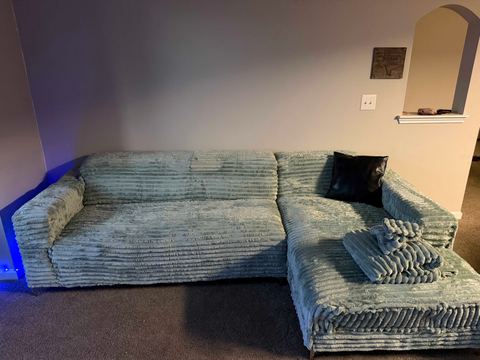 Customer photo for King Channel-Stripe Fleece Blanket Bundles