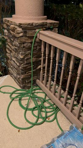 Customer photo for 100FT Heavy Duty Expandable Garden Water Hose 4-Pack