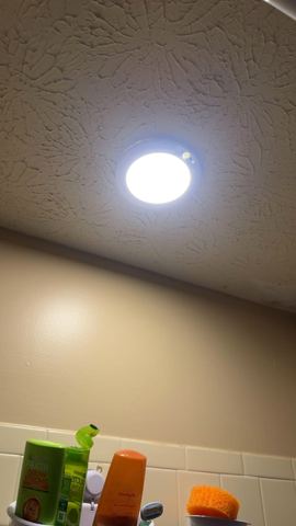 Customer photo for Rechargeable Motion Sensor Ceiling Light Bundle