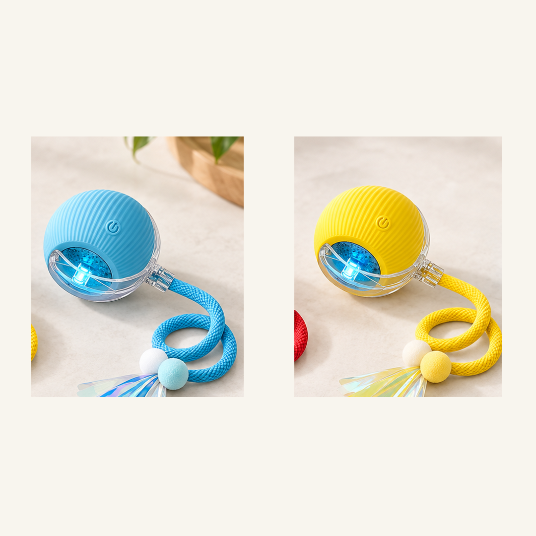 SKU image for pet teaser toy 2 pack Blue and Yellow