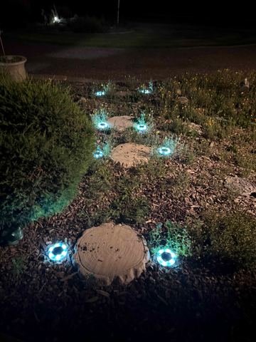 Customer photo for 24-Pack Solar Ground Lights