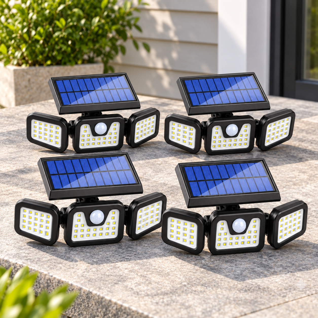 SKU image for 4 Solar Lights solar motion sensor wall lights