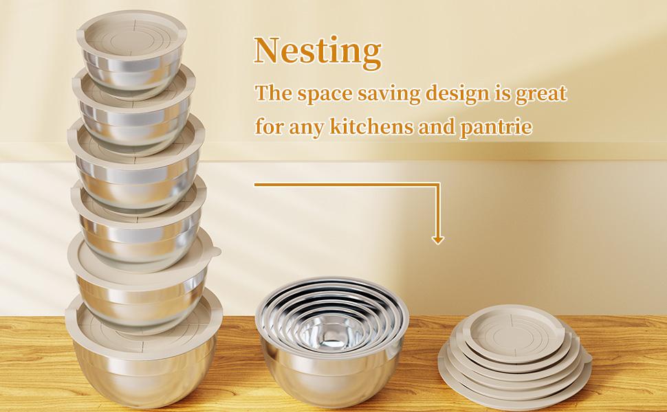nesting stainless steel mixing bowls for cabinet storage