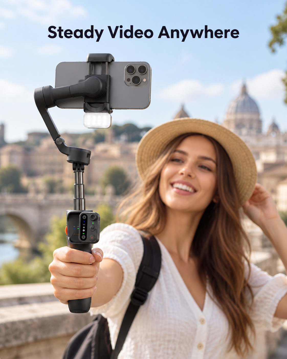 smartphone gimbal stabilizer for steady travel video