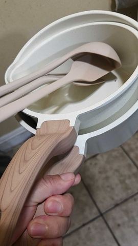 Customer photo for 25-Piece Ceramic Granite Cookware Set