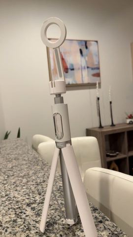 Customer photo for Magnetic Phone Tripod with HaloGlow Light BOGO Bundle