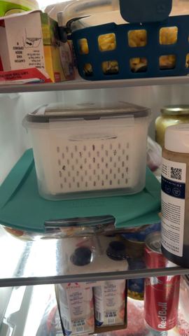 Customer photo for 5-Piece Fridge Organizer Containers - 2 Sets