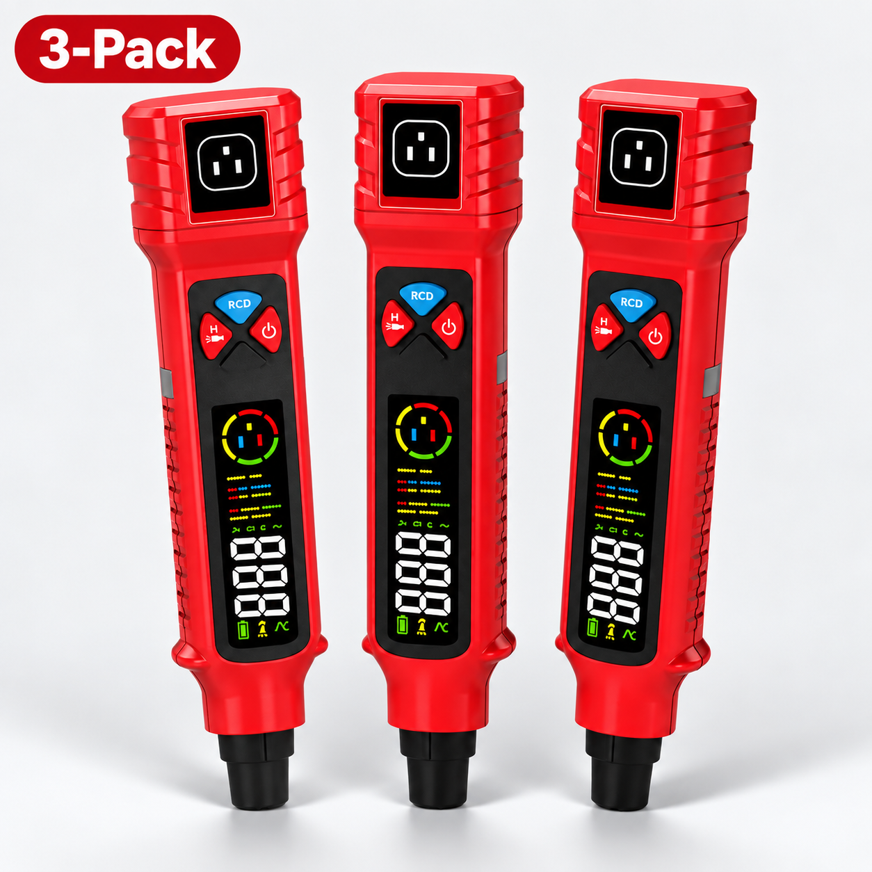 3 pack outlet circuit and voltage tester pens