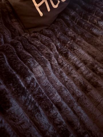 Customer photo for King Channel-Stripe Fleece Blanket Bundles