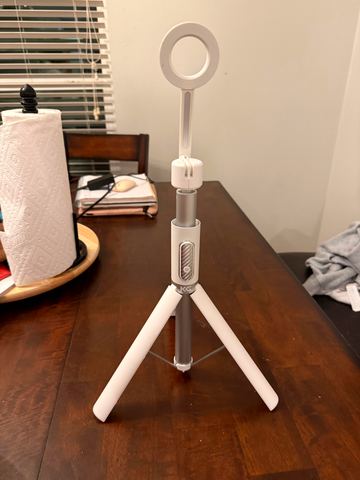 Customer photo for Magnetic Phone Tripod with HaloGlow Light BOGO Bundle
