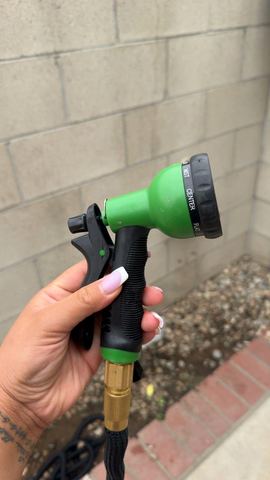 Customer photo for 100FT Heavy Duty Expandable Garden Water Hose 4-Pack