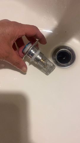 Customer photo for Stainless Steel Pop-Up Bathroom Sink Stopper Bundle