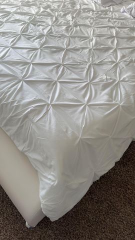 Customer photo for Queen Pintuck 7-Piece Comforter Set