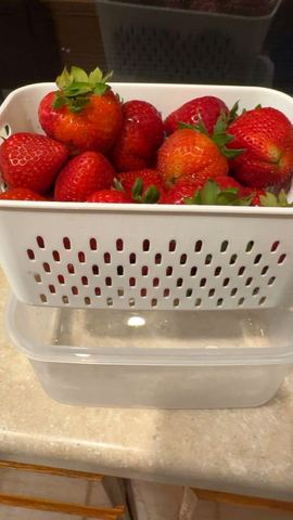Customer photo for 5-Piece Fridge Organizer Containers - 2 Sets