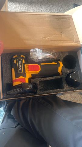 Customer photo for 12V Mini Cordless Angle Grinder BOGO