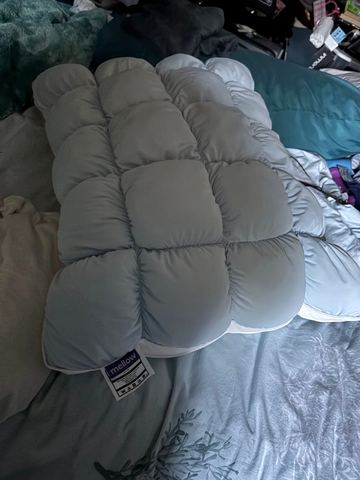 Customer photo for Cooling Puff-Grid Pillow BOGO