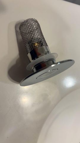 Customer photo for Stainless Steel Pop-Up Bathroom Sink Stopper Bundle