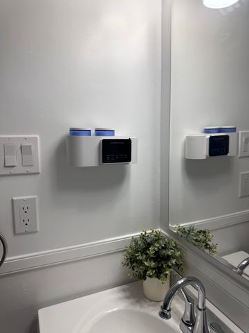 Customer photo for Wall Mounted Toothbrush Holder Sterilizer BOGO Bundle