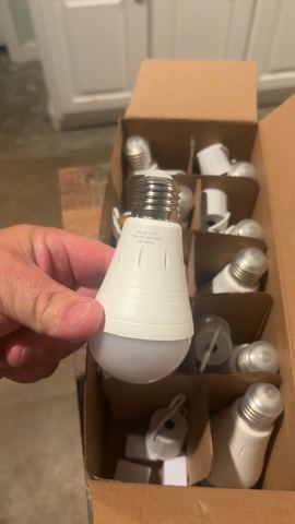 Customer photo for Rechargeable Emergency LED Light Bulbs 10-Pack