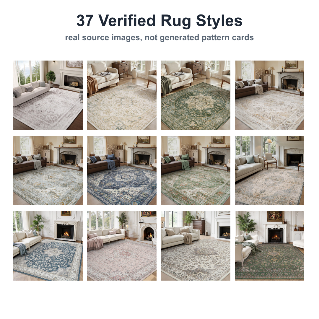 37 verified source styles for washable medallion rug