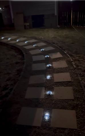 Customer photo for 24-Pack Solar Ground Lights