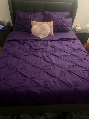 Customer photo for Queen Pintuck 7-Piece Comforter Set