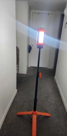 Customer photo for Rechargeable Tripod Camping Lantern with Remote