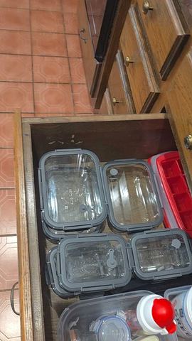 Customer photo for 5-Piece Fridge Organizer Containers - 2 Sets
