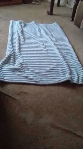 Customer photo for King Channel-Stripe Fleece Blanket Bundles