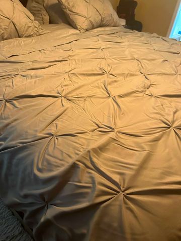 Customer photo for Queen Pintuck 7-Piece Comforter Set