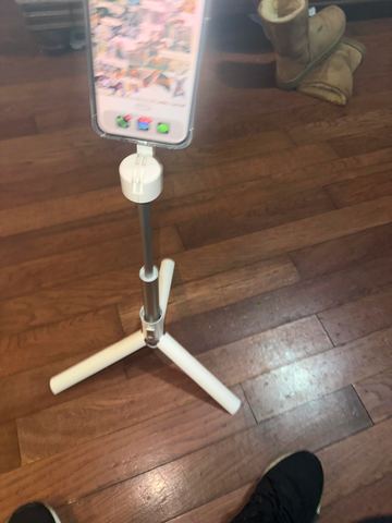 Customer photo for Magnetic Phone Tripod with HaloGlow Light BOGO Bundle