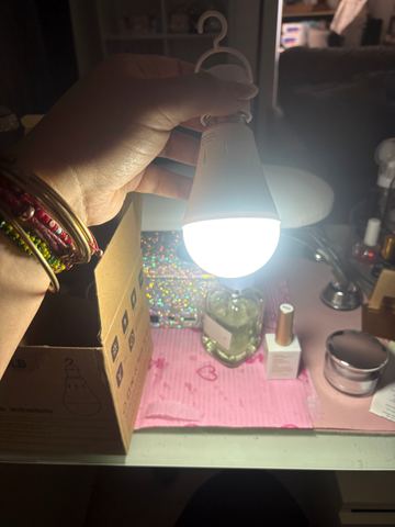 Customer photo for Rechargeable Emergency LED Light Bulbs 10-Pack