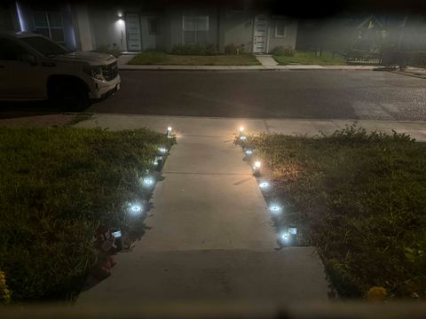Customer photo for 24-Pack Solar Ground Lights