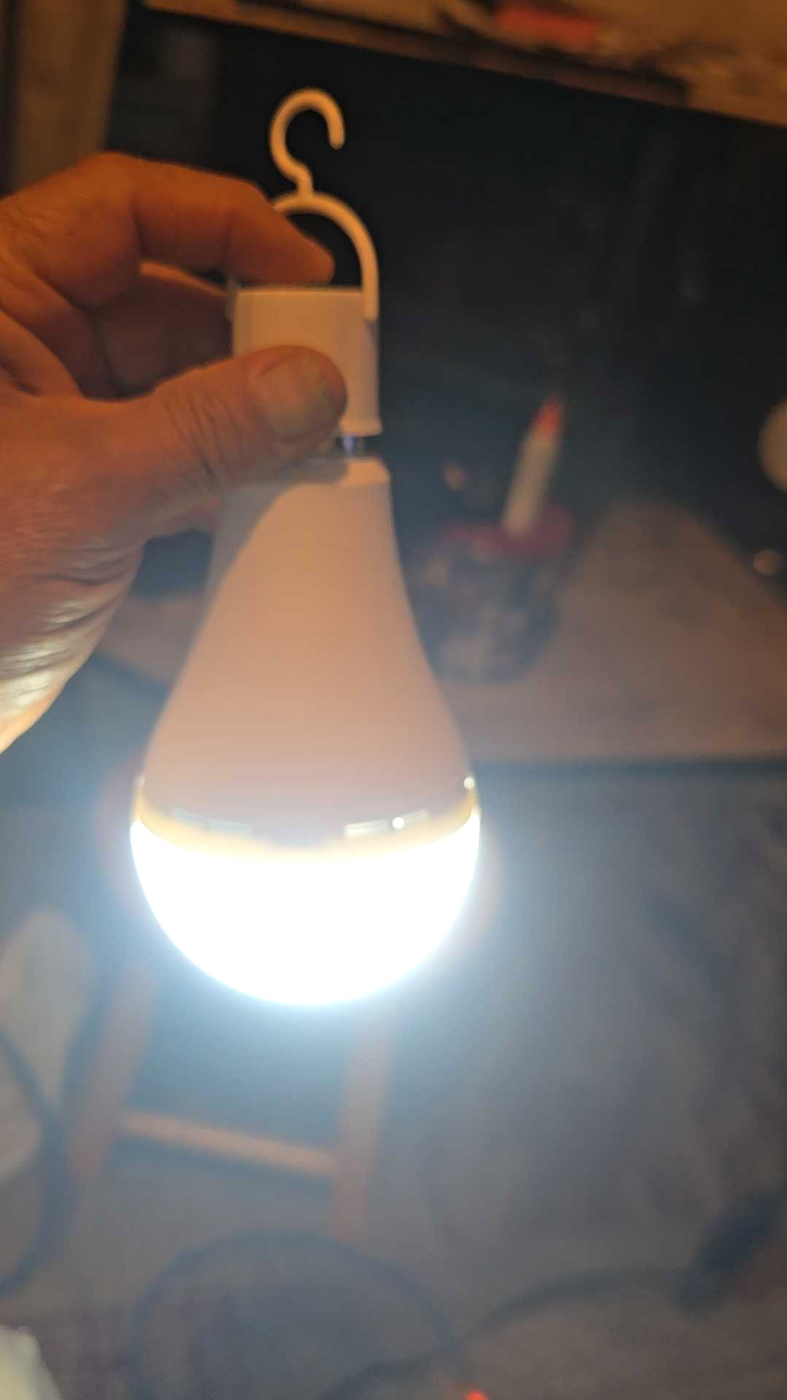 Customer photo for Rechargeable LED Emergency Light Bulbs Bundle